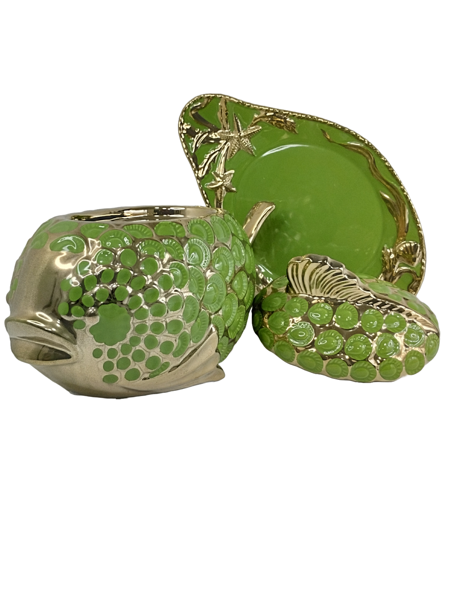 Sopera Forma de Pescado Verde