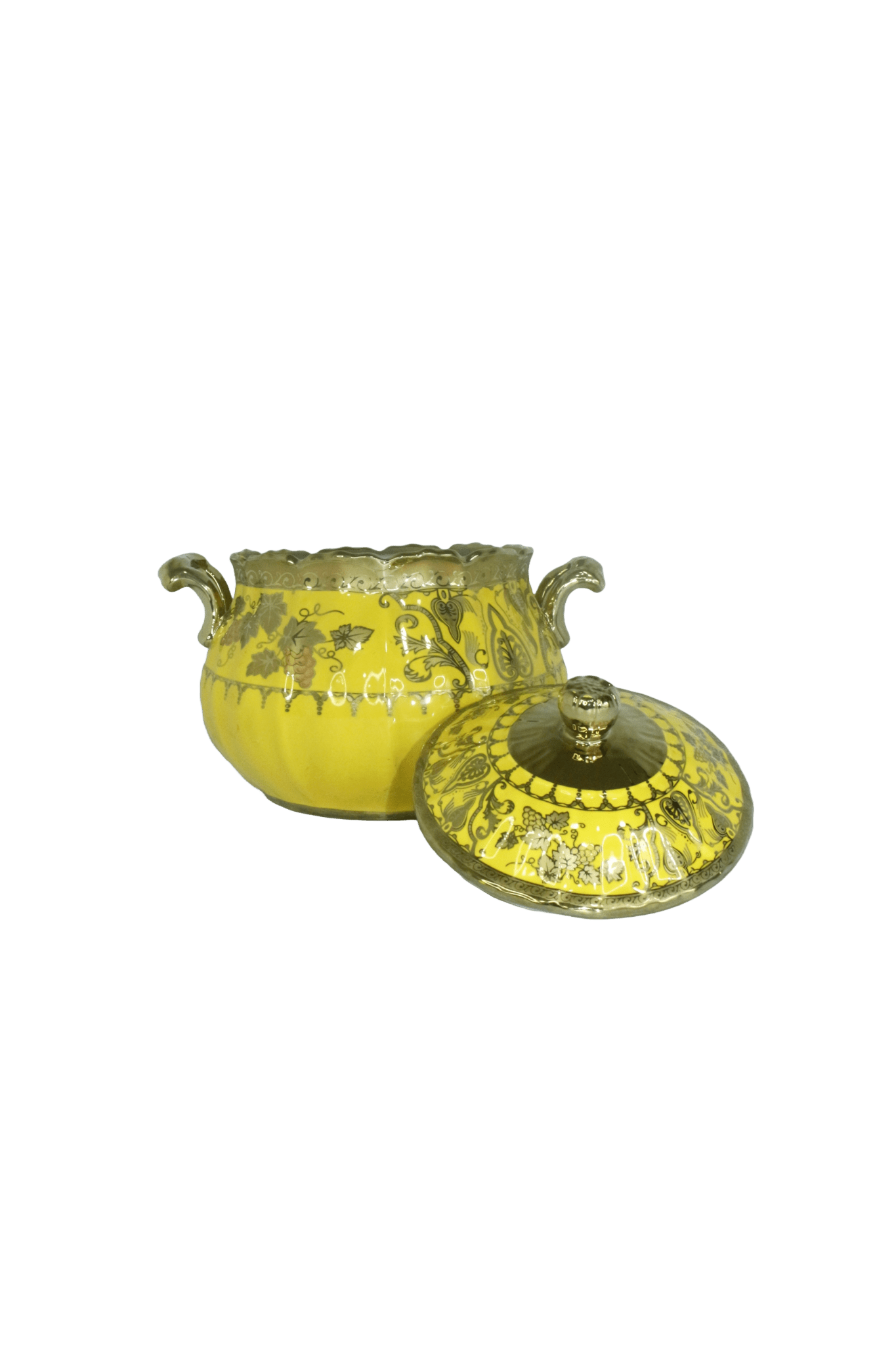 sopera oshun amarillo dorada floral abierta