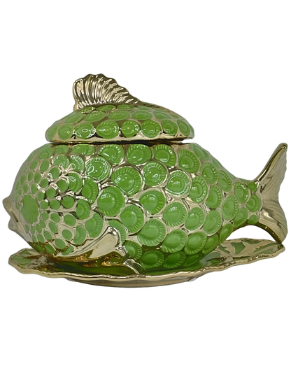 Sopera Forma de Pescado Verde