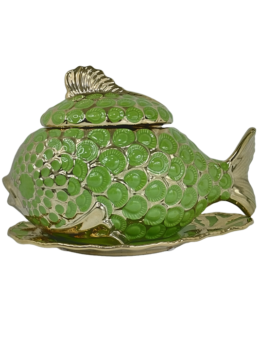 Sopera Forma de Pescado Verde