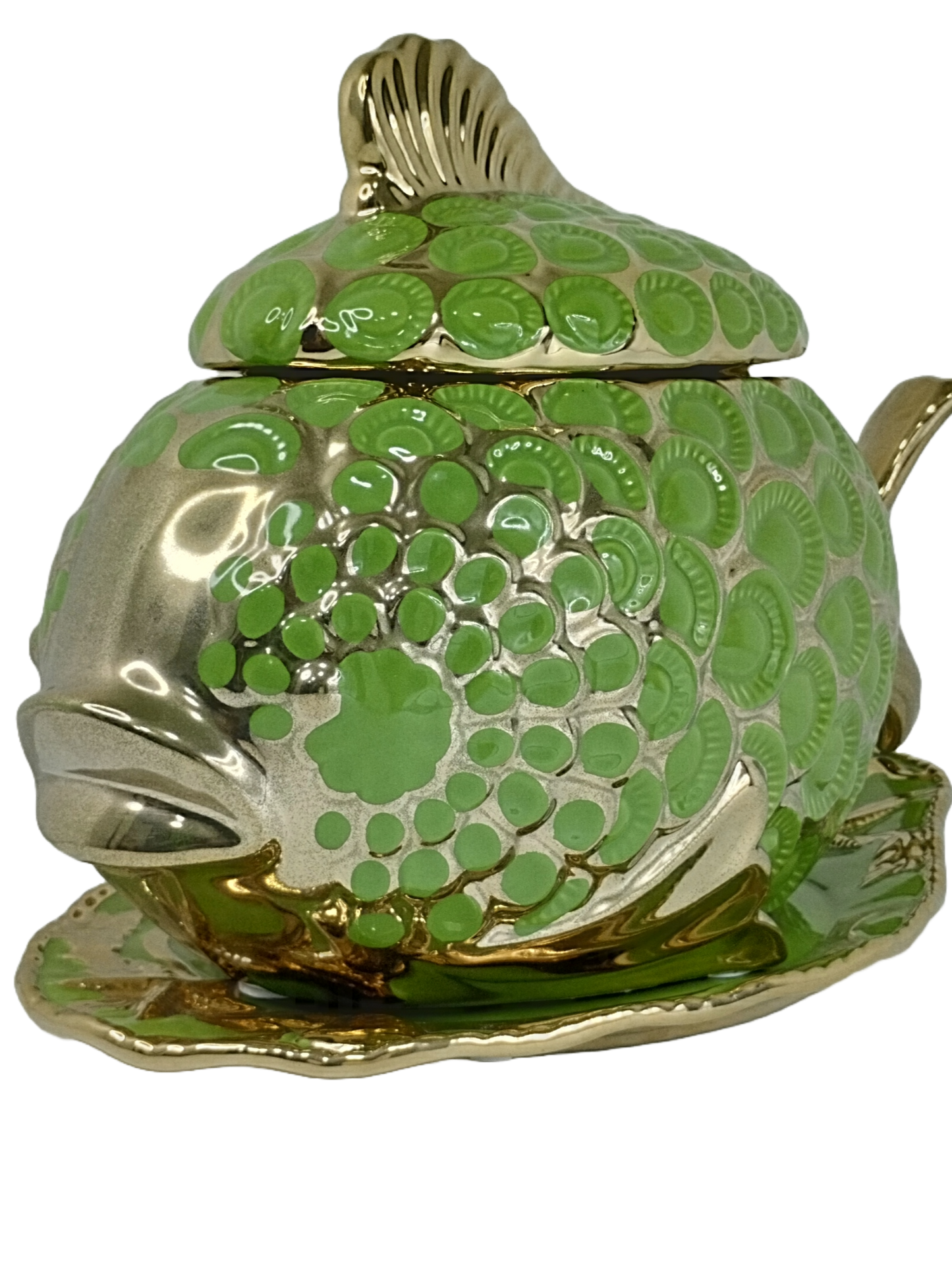 Sopera Forma de Pescado Verde