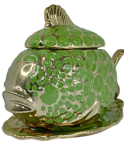 Sopera Forma de Pescado Verde