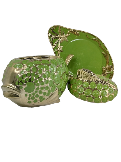 Sopera Forma de Pescado Verde