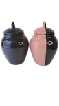 Sopera Doble Azul-Negro Rosa-Negro
