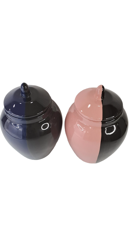 Sopera Doble Azul-Negro Rosa-Negro