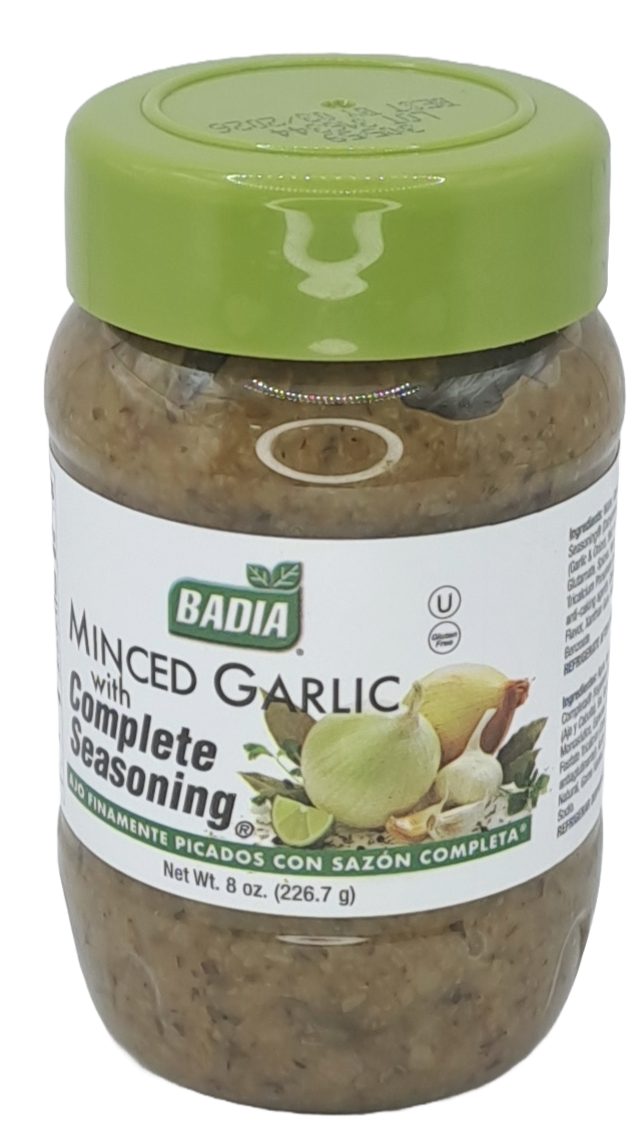 ajo picado con sazon ompleto badia 8 oz