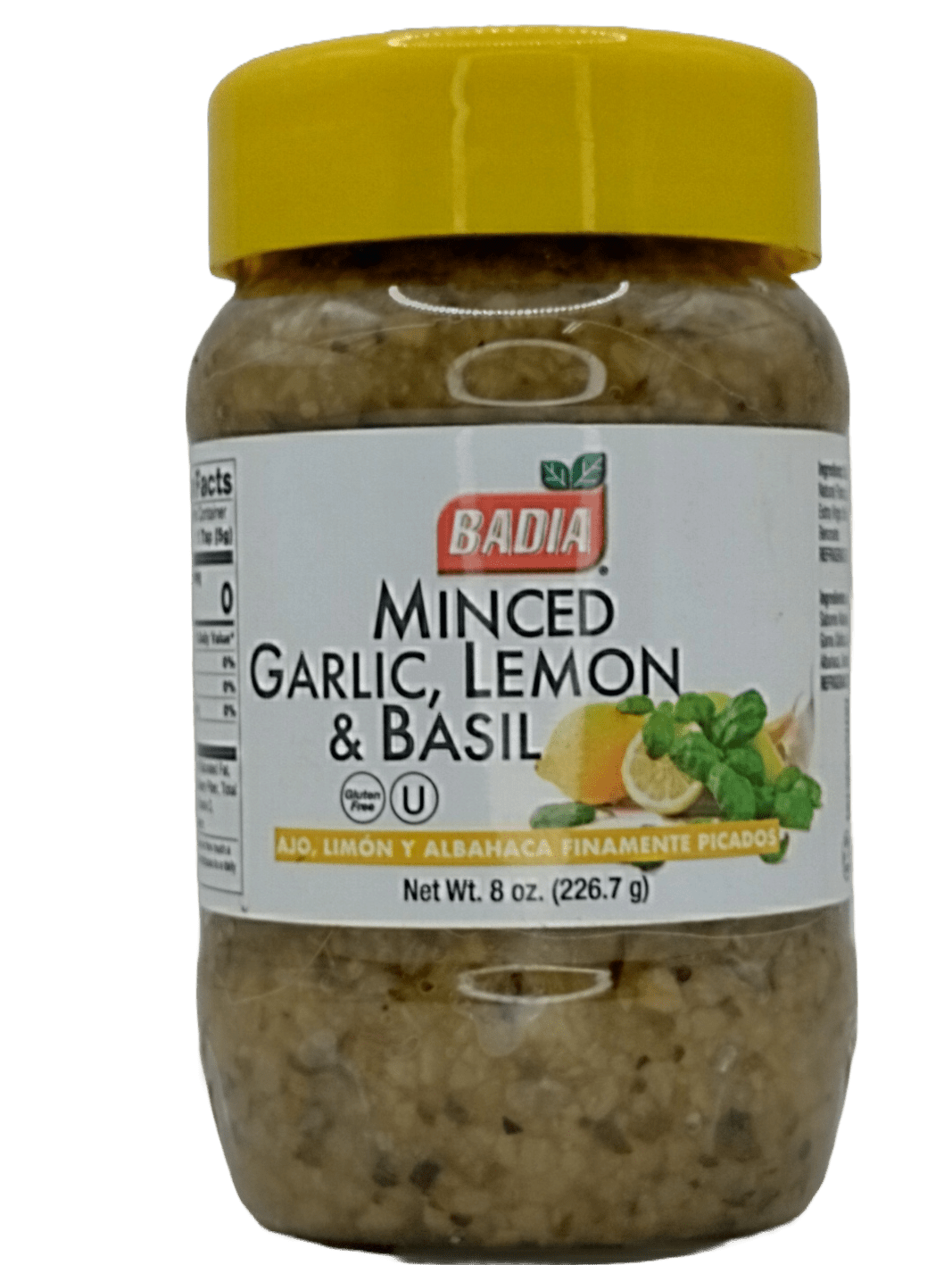 ajo triturado cn limon y albahaca badia 8oz
