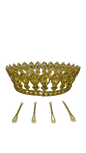 corona dorada con piedras amarillas para oshun de gala