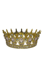 corona dorada con piedras rosas o rosadas de obba o nani santeria
