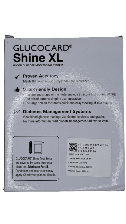 glucometro shine xl back