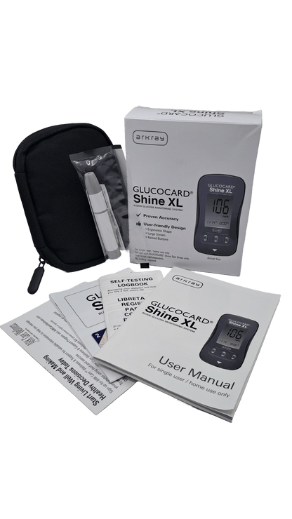 glucometro shine xl estuche y tirillas
