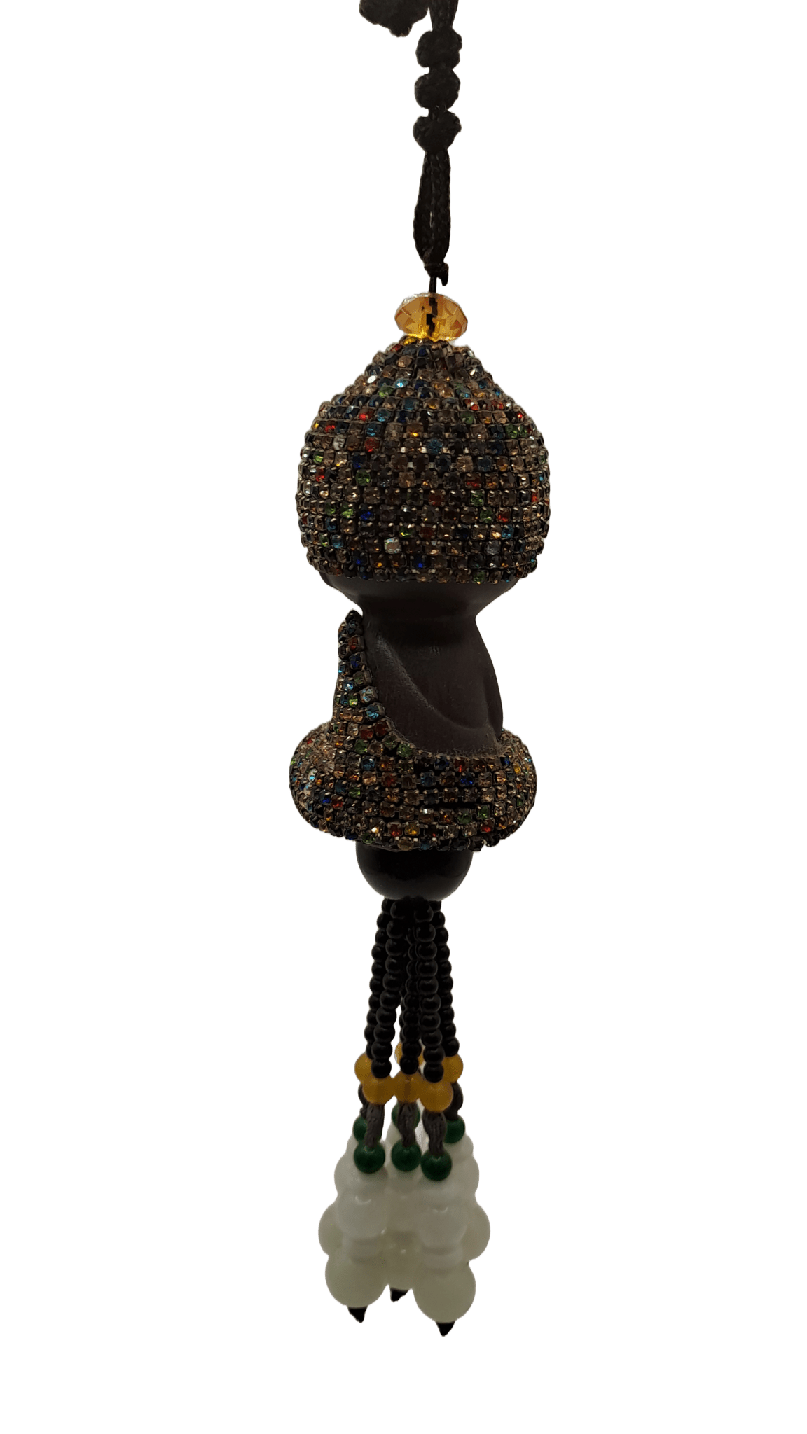 llavero de buda de piedras multicolor back
