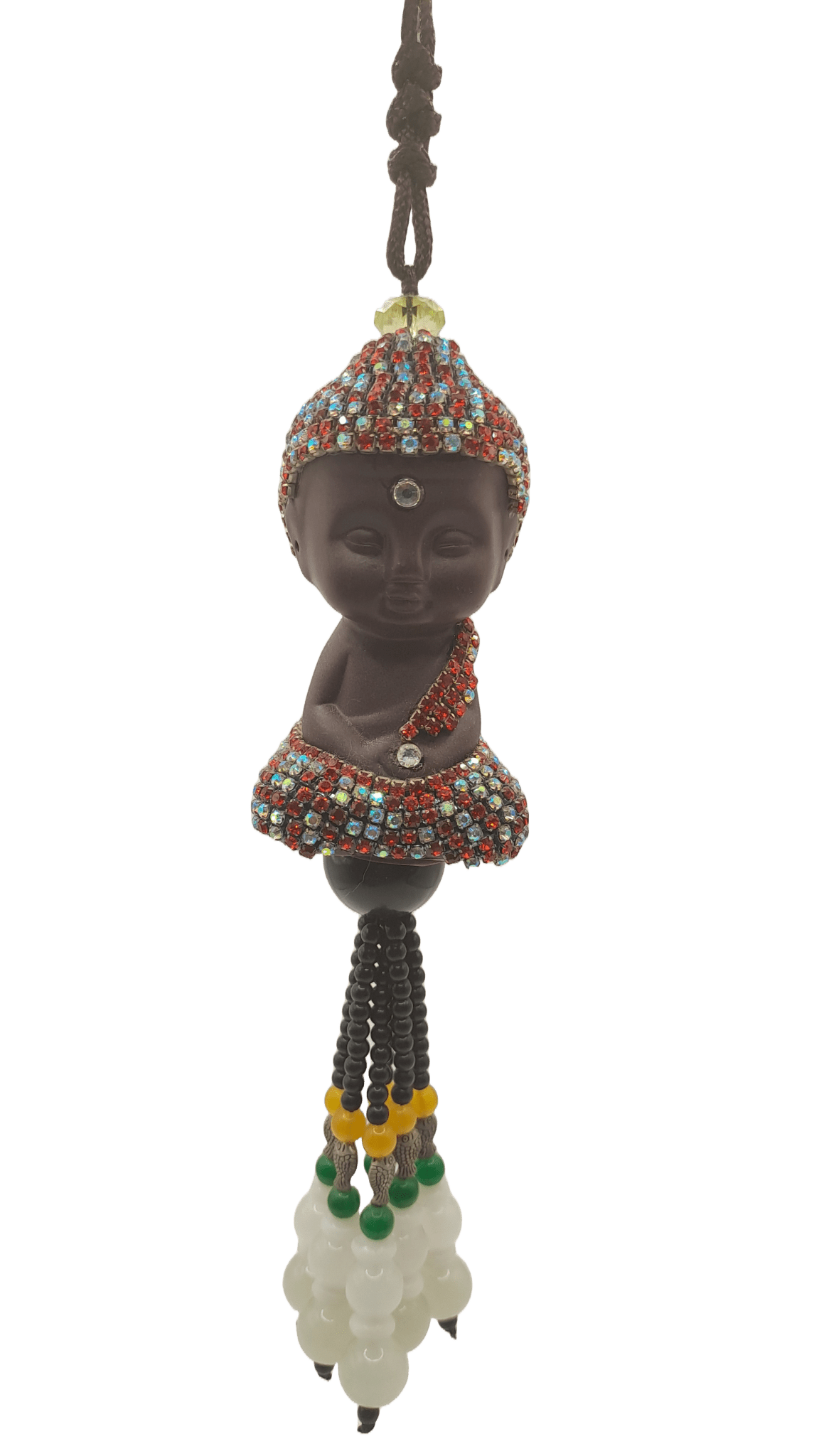 llavero_de_buda_piedras_multicolor con rojo_front