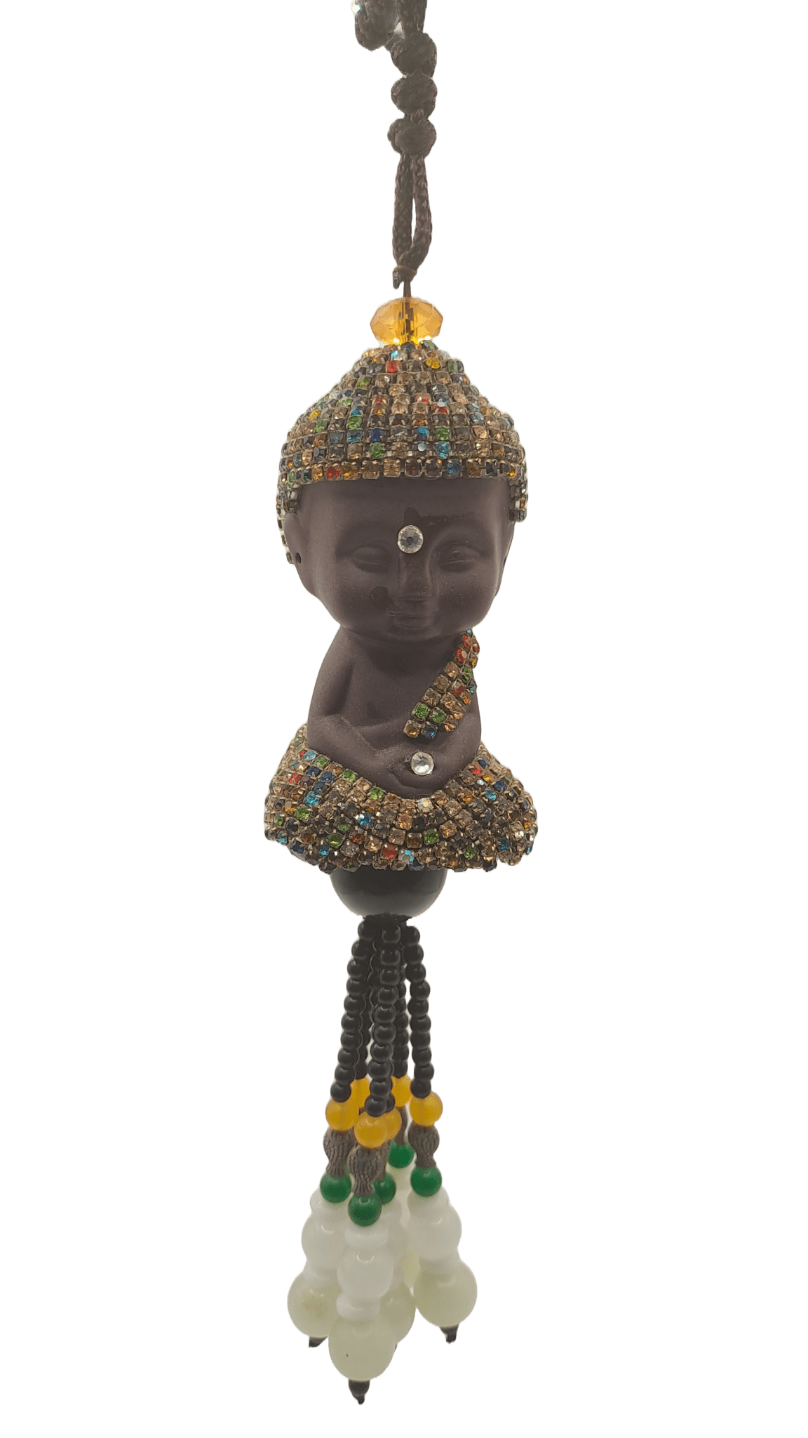 llavero de buda de piedras multicolor front