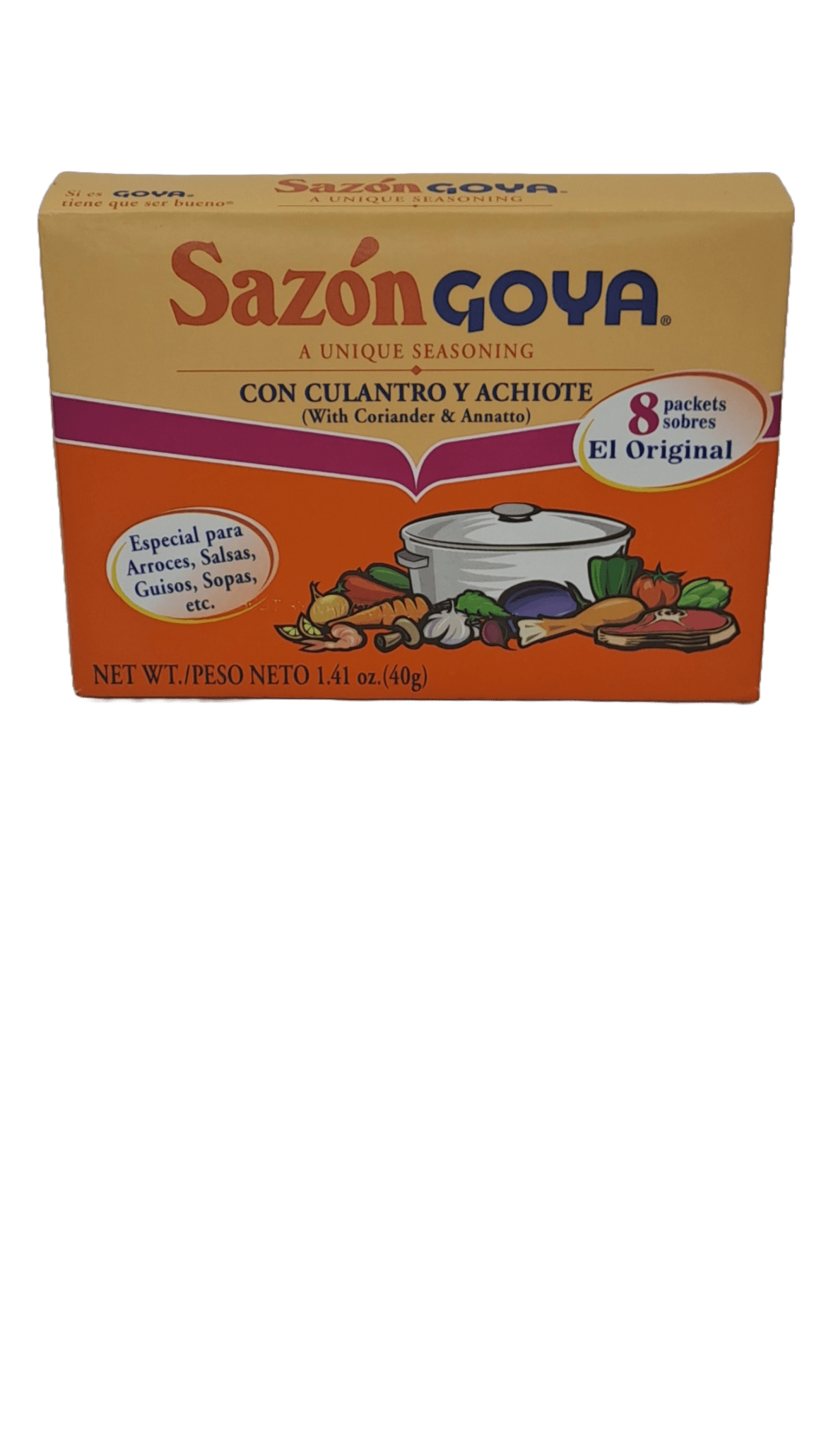 sazon goya con culantro y achiote