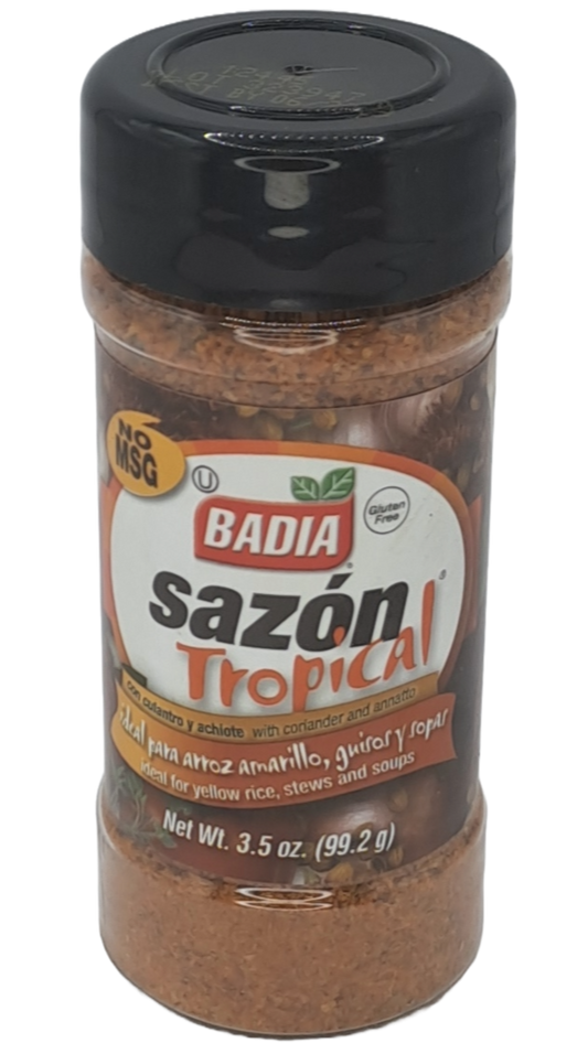 sazon tropical con culantro y achiote 3.5oz badia
