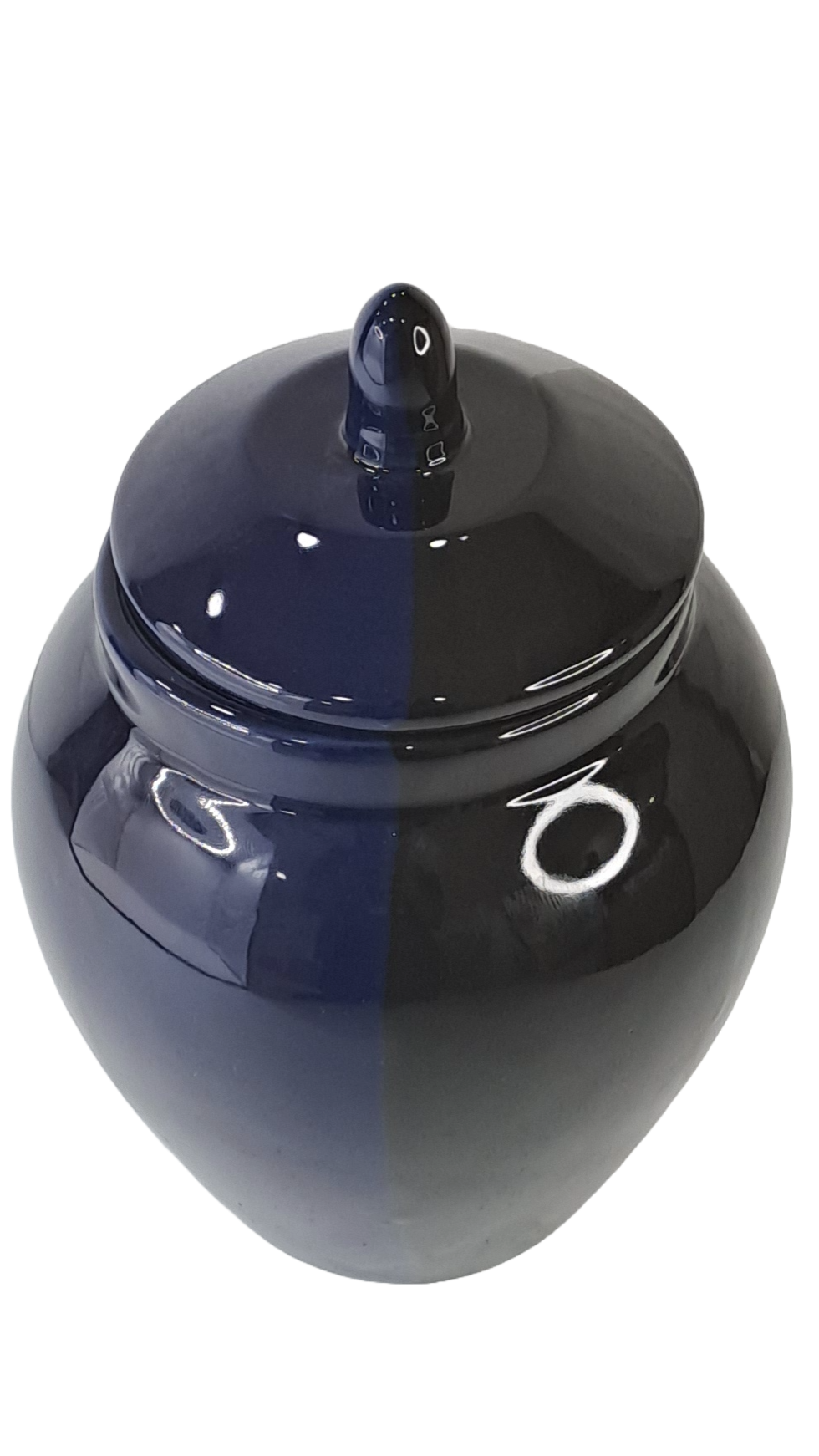 sopera azul negra vista arriba