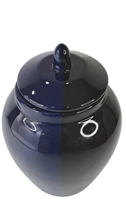 sopera azul negra vista arriba