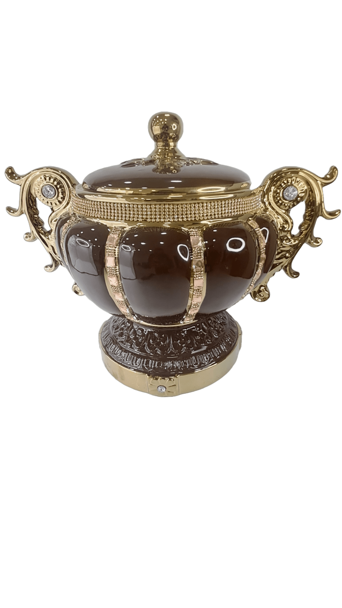 sopera de copa marron serie 5 oya