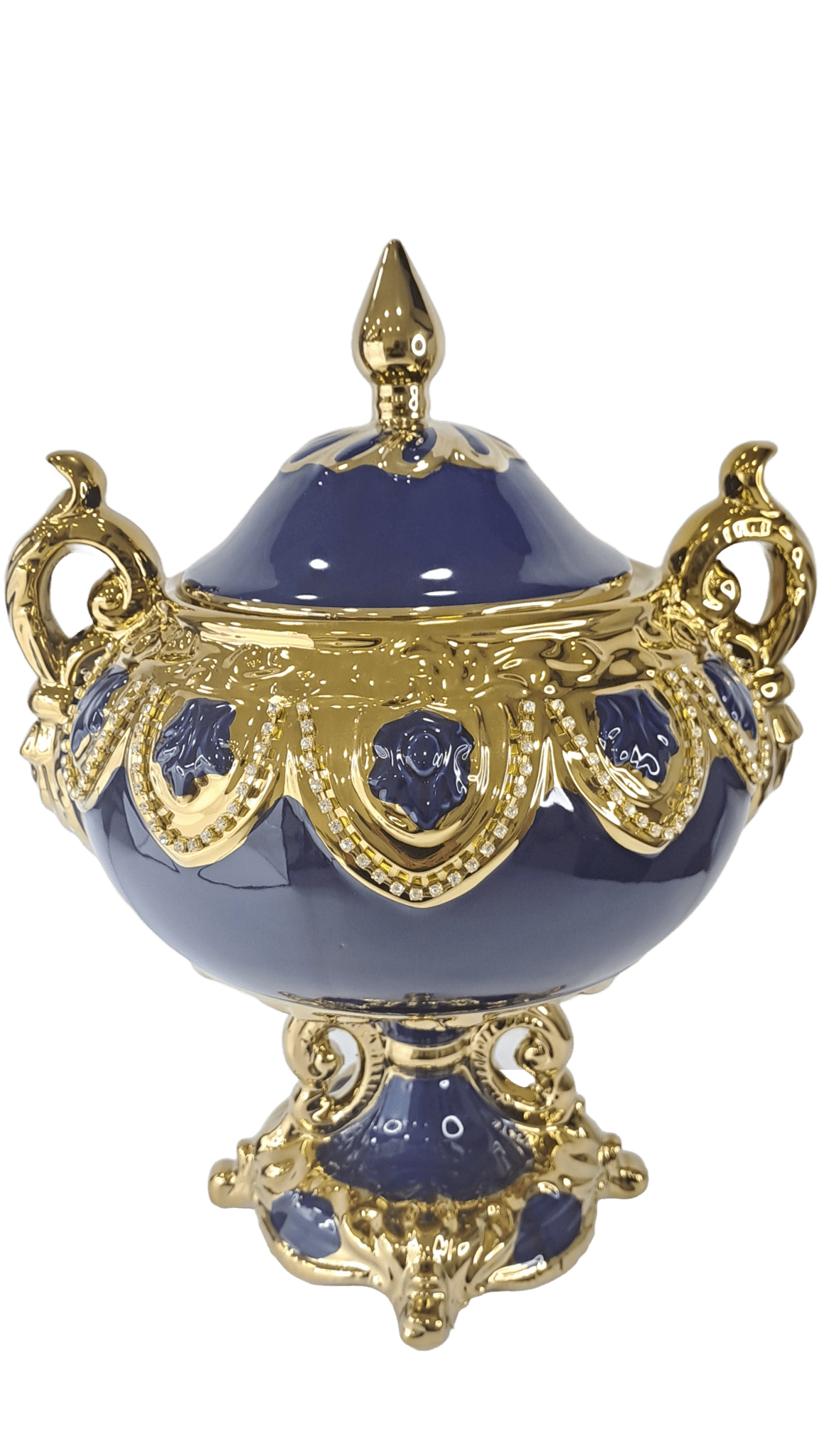 sopera de copa serie 4 azul yemaya  dorado