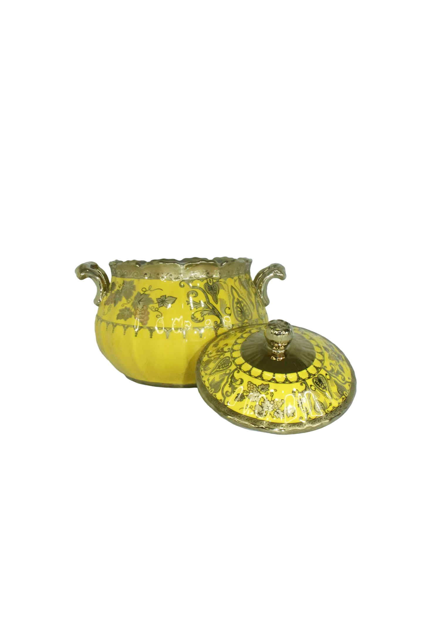 sopera oshun amarillo dorada floral abierta