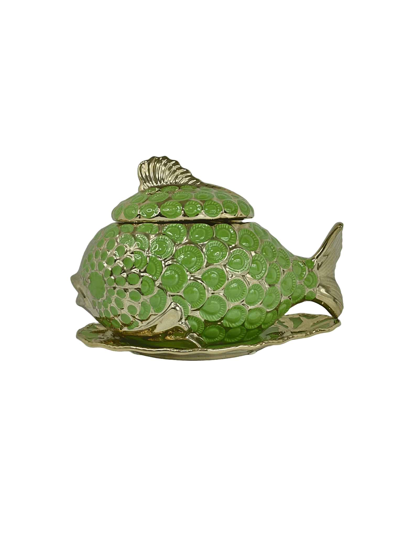sopera pescado verde dorado orula