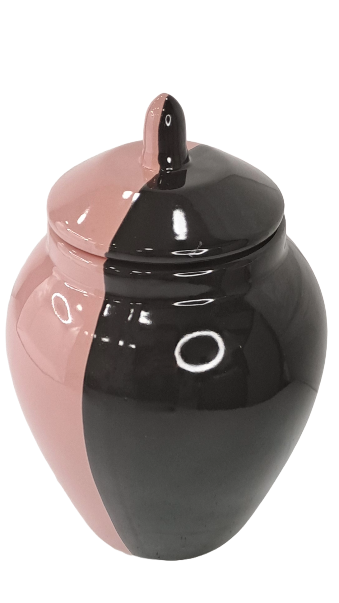 sopera rosa negra vista arriba